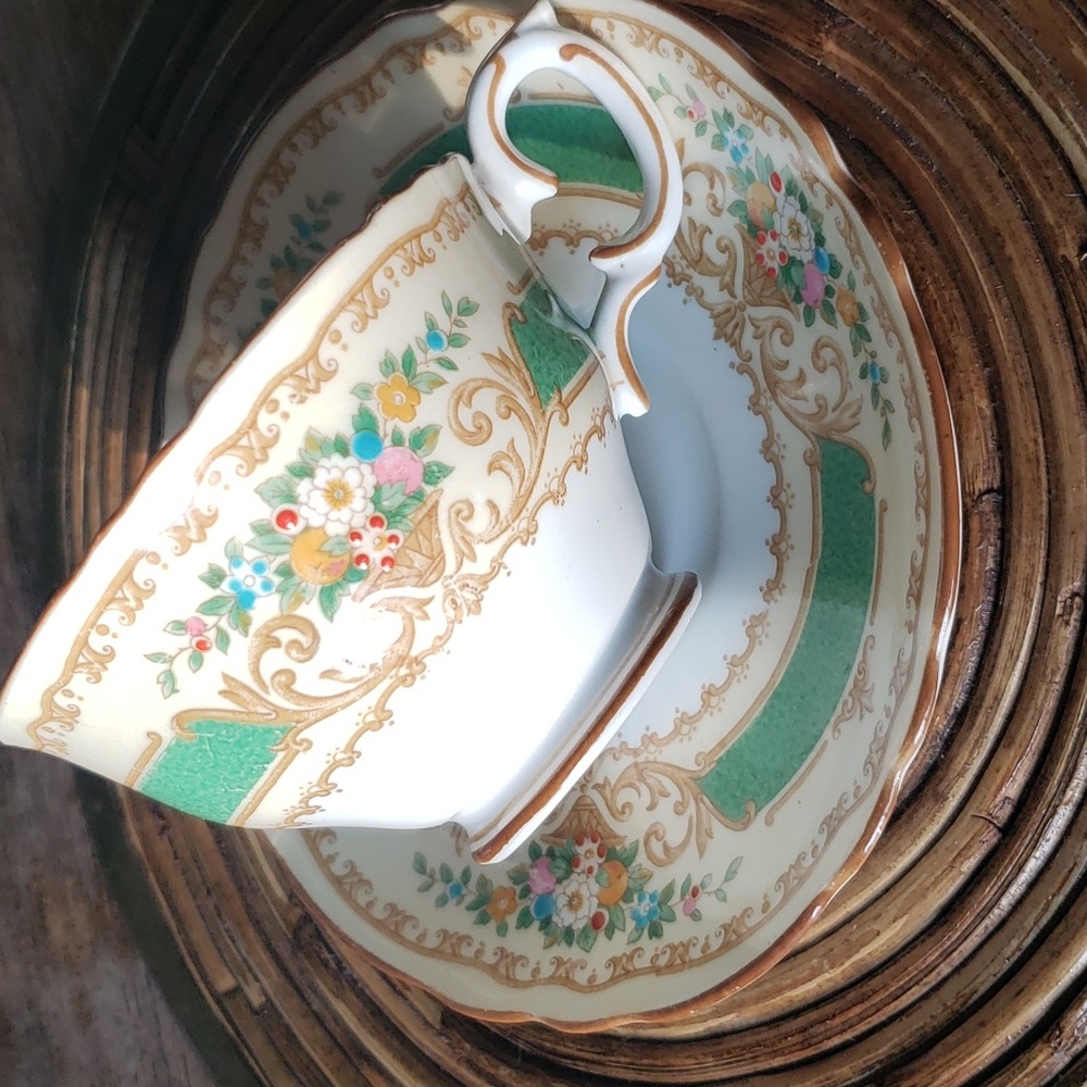 Staffordshire Tea Cup and saucer , Antique